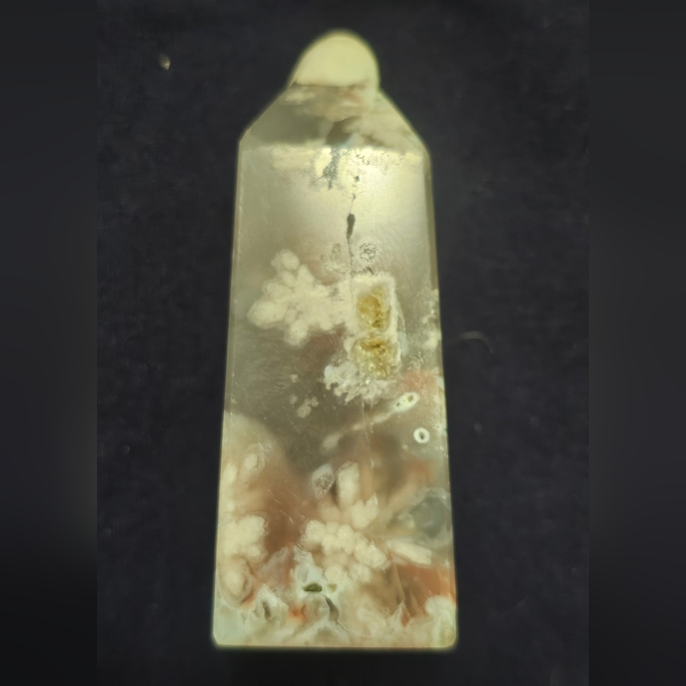 Flower Agate Crystal Tower